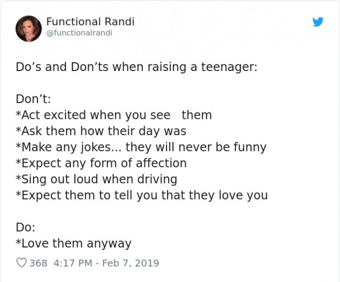 It's all about raising a teenager